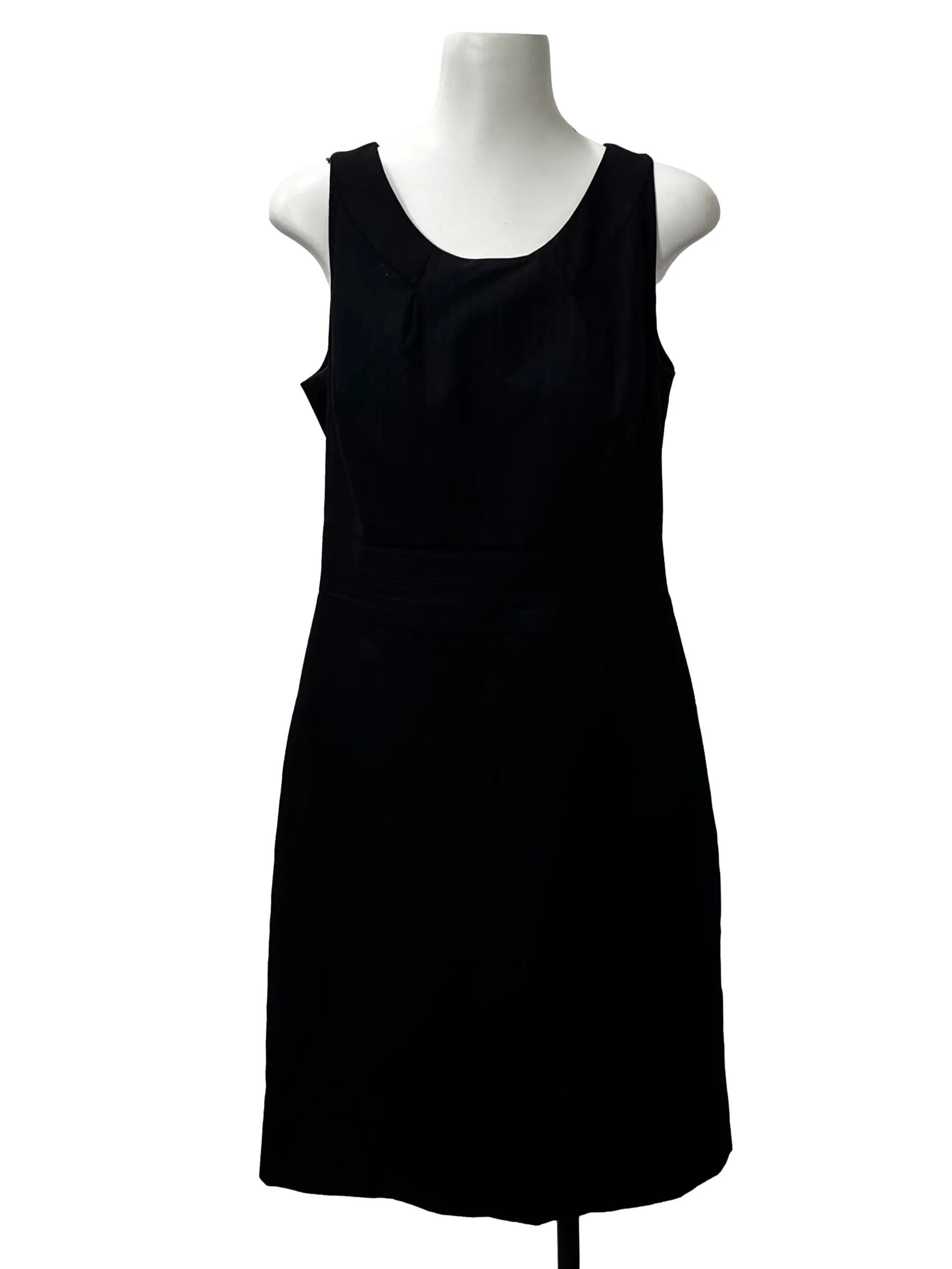 Navy Blue Pinstripe Dress