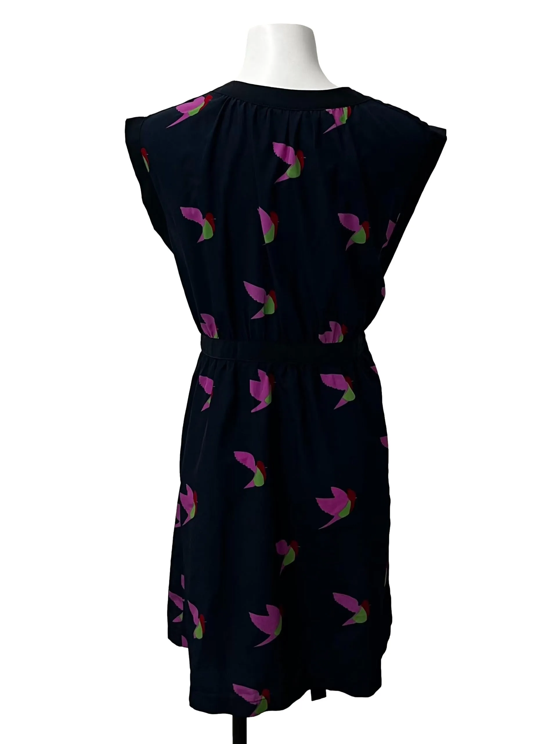 Navy Blue Printed Dress