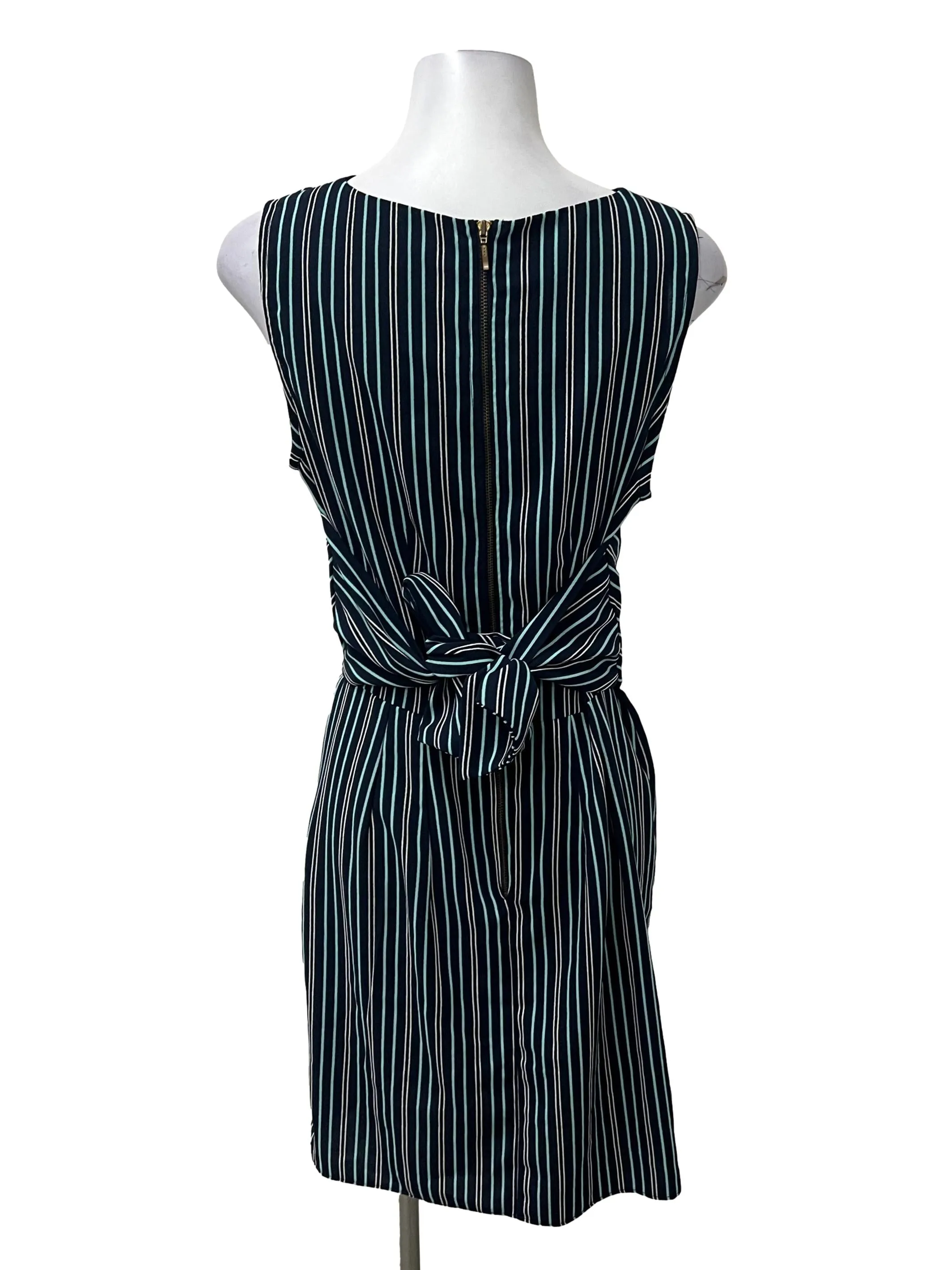Navy Blue Striped Dress