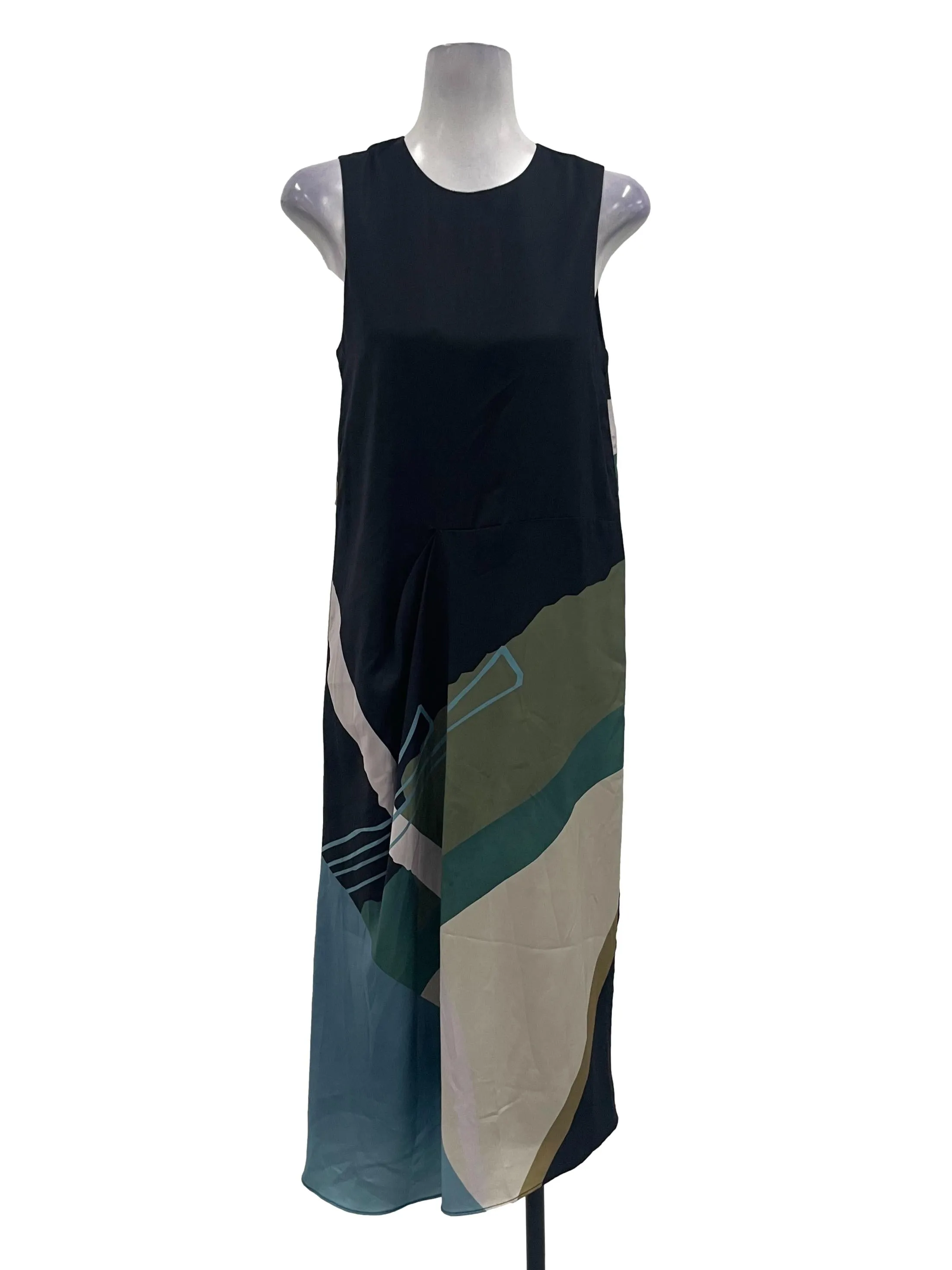 Navy Botany Sleeveless Dress OSN