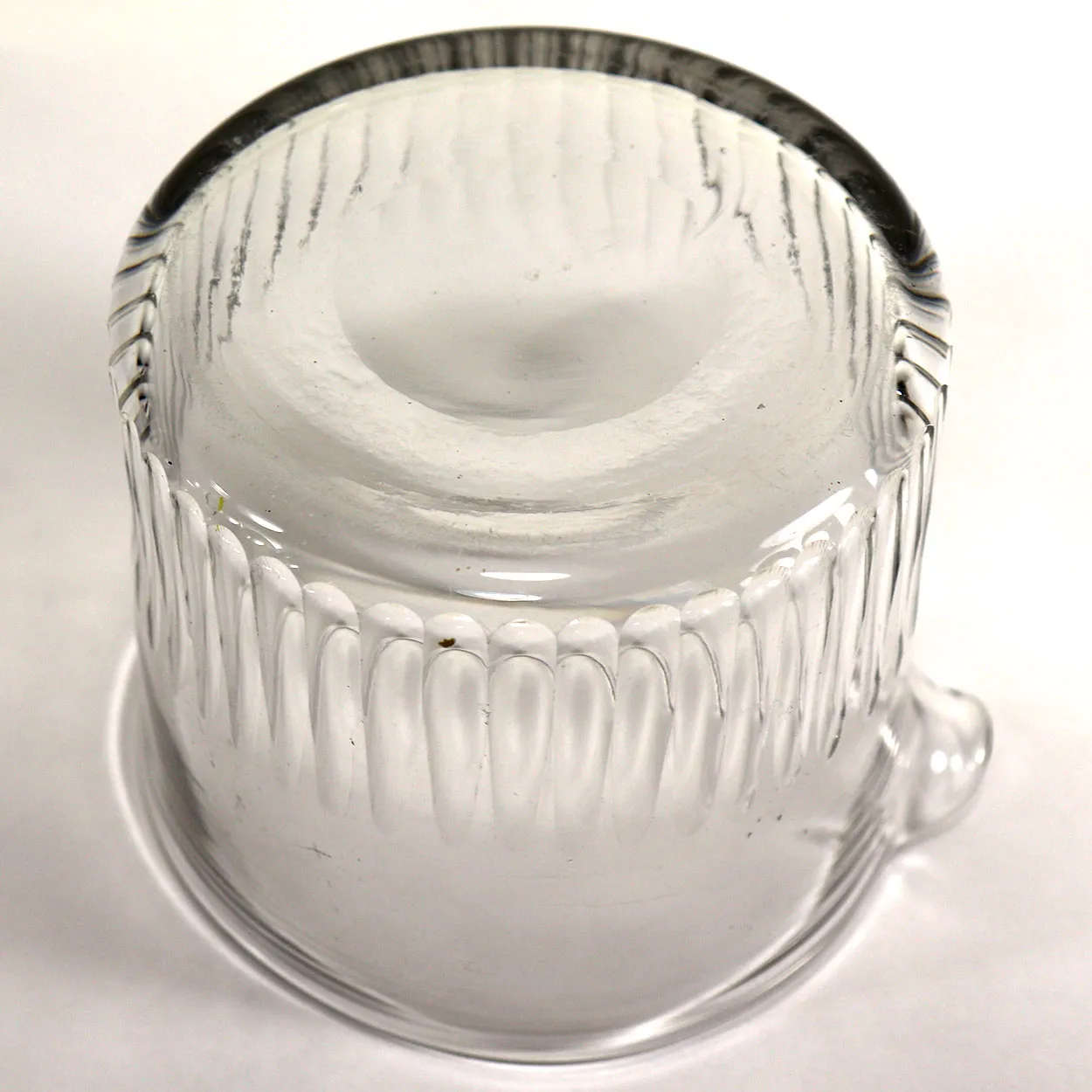 Near Pair Scarce Anglo-Irish Georgian Glass Single-Lip Wine Rinsers