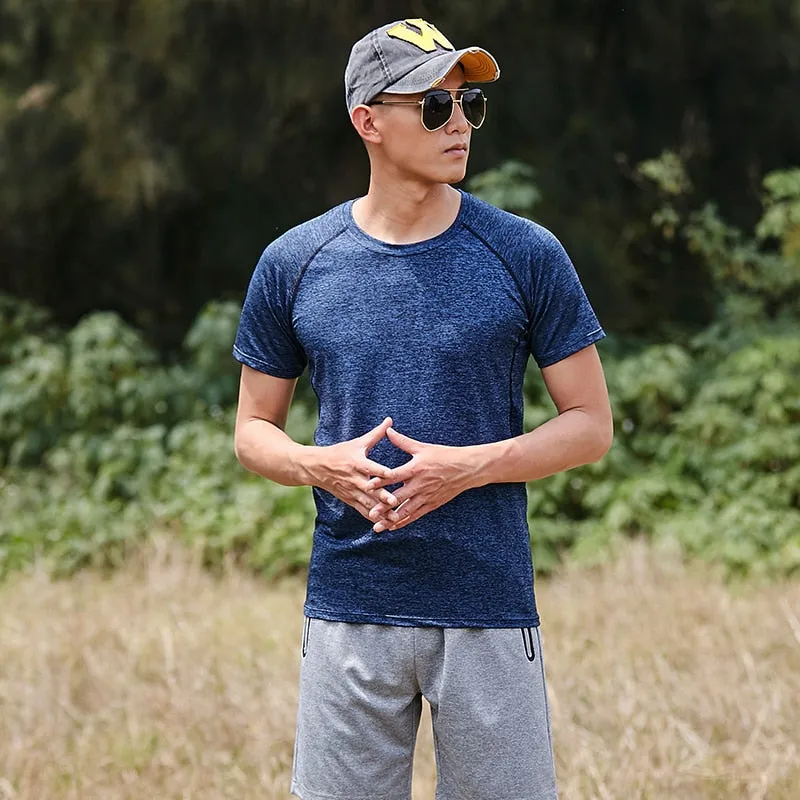 New casual men's round neck breathable t shirt