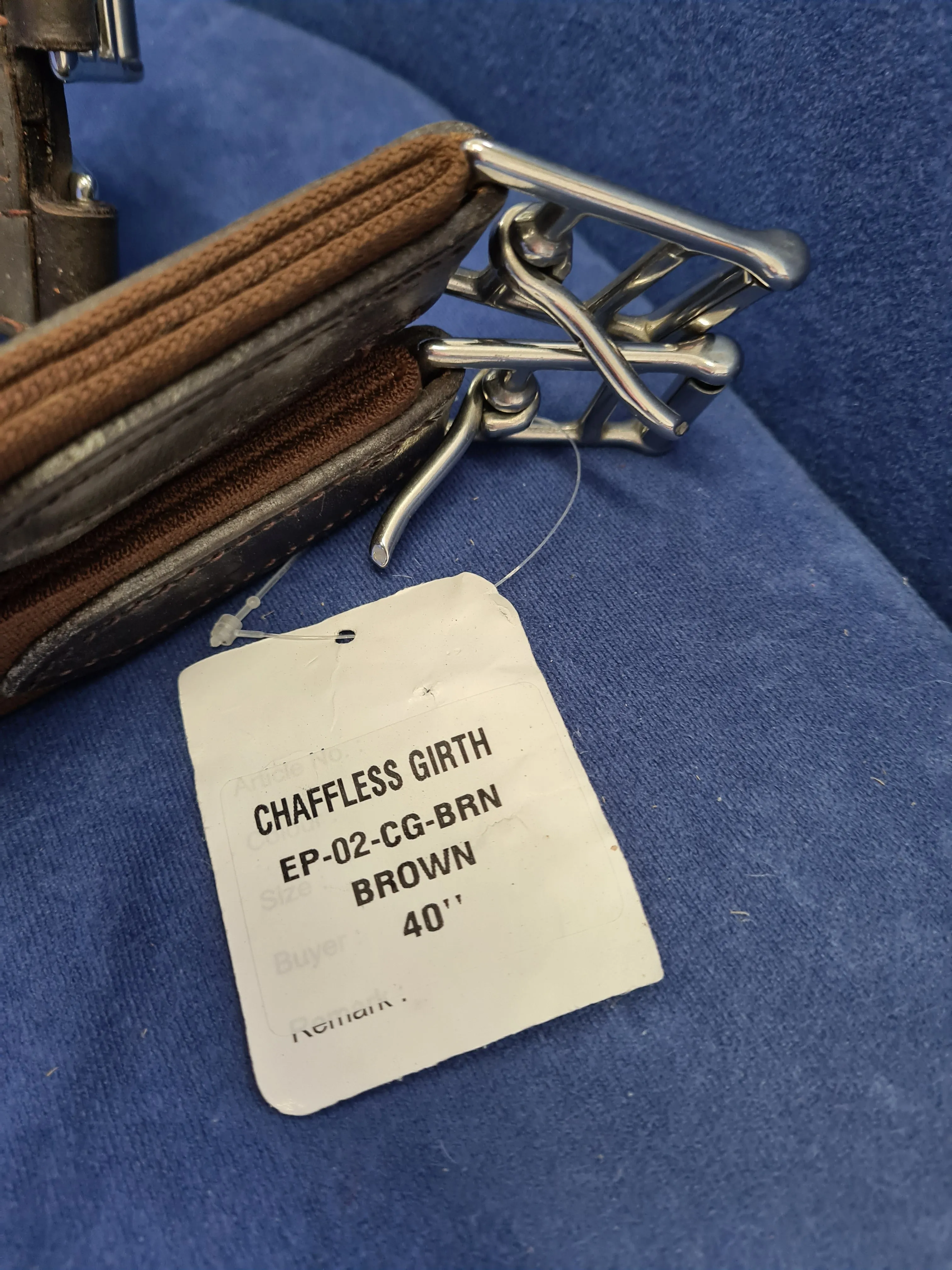 NEW chaffless girth 40", brown, leather ❤️