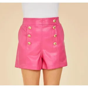 NEW DOLCE CABO vegan leather short in hot pink