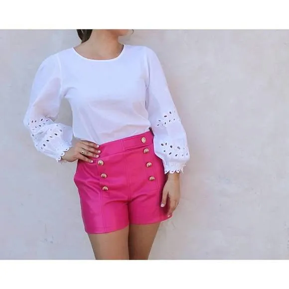 NEW DOLCE CABO vegan leather short in hot pink