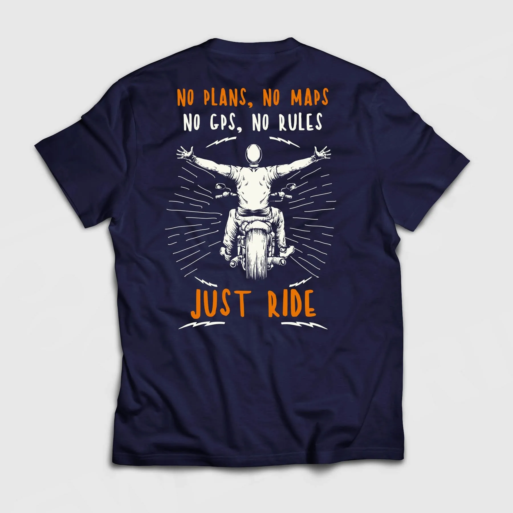 No Plans, No Maps - Just Ride - Standard T-shirt