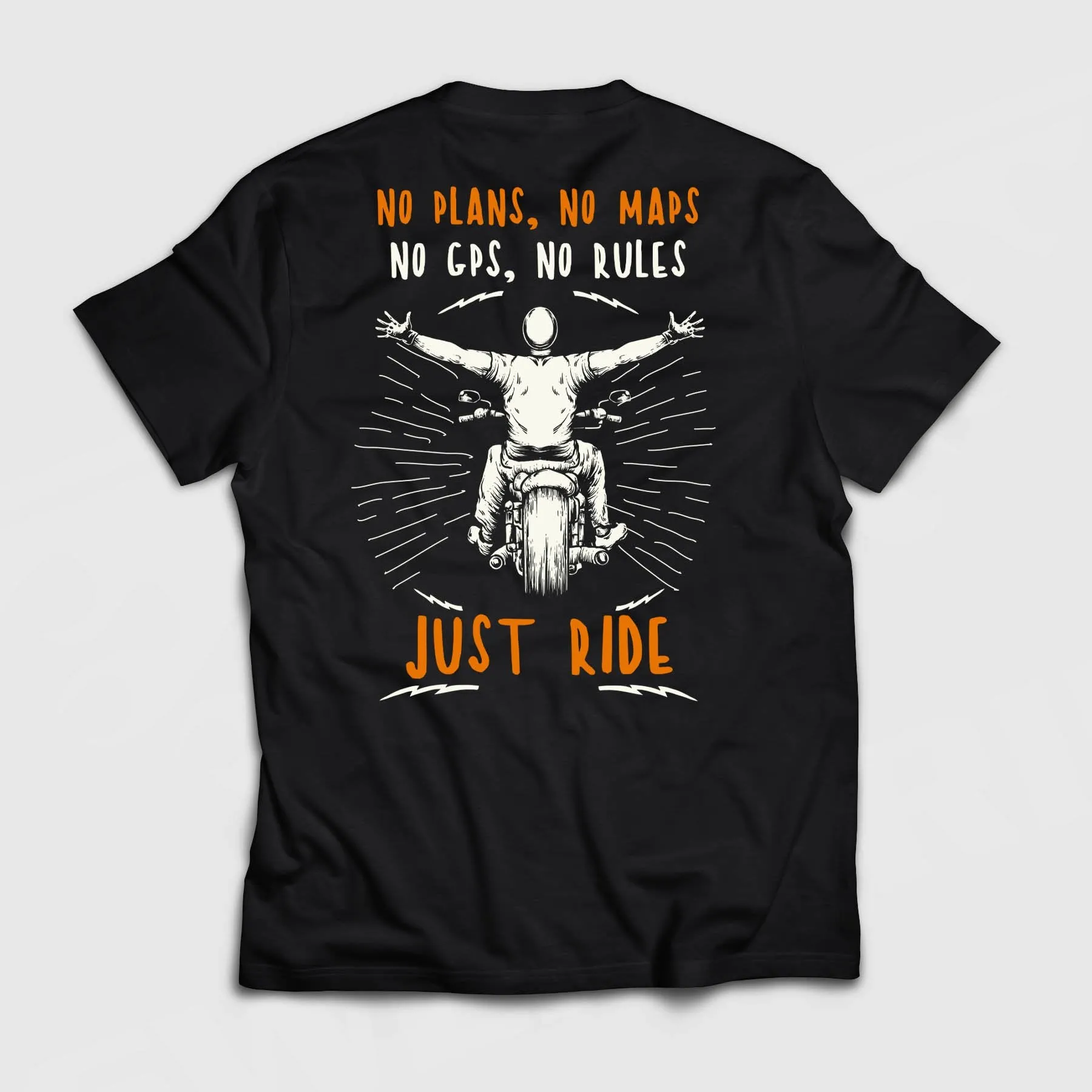 No Plans, No Maps - Just Ride - Standard T-shirt