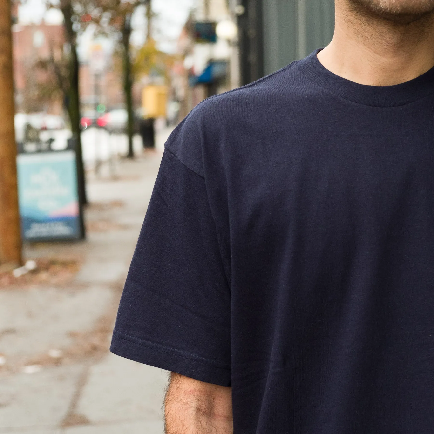Noah Loopwheel Tenjiku Tee in Deep Navy
