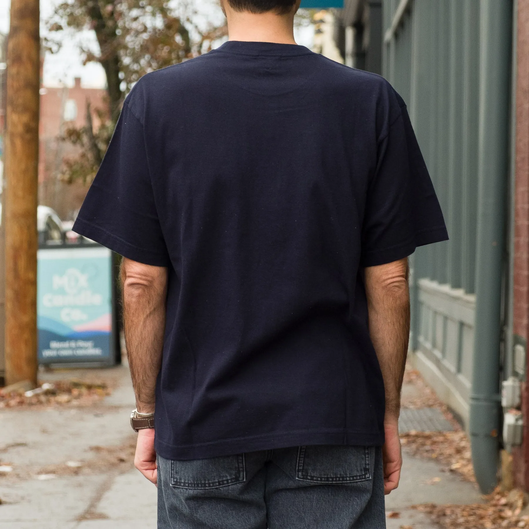 Noah Loopwheel Tenjiku Tee in Deep Navy
