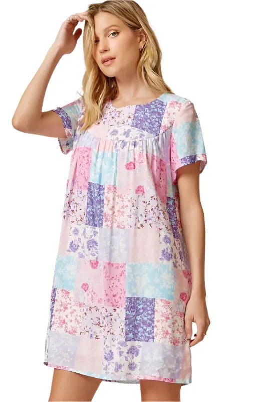 Noelle Patchwork Print Dress
