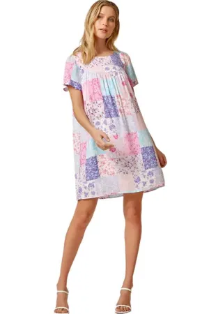 Noelle Patchwork Print Dress