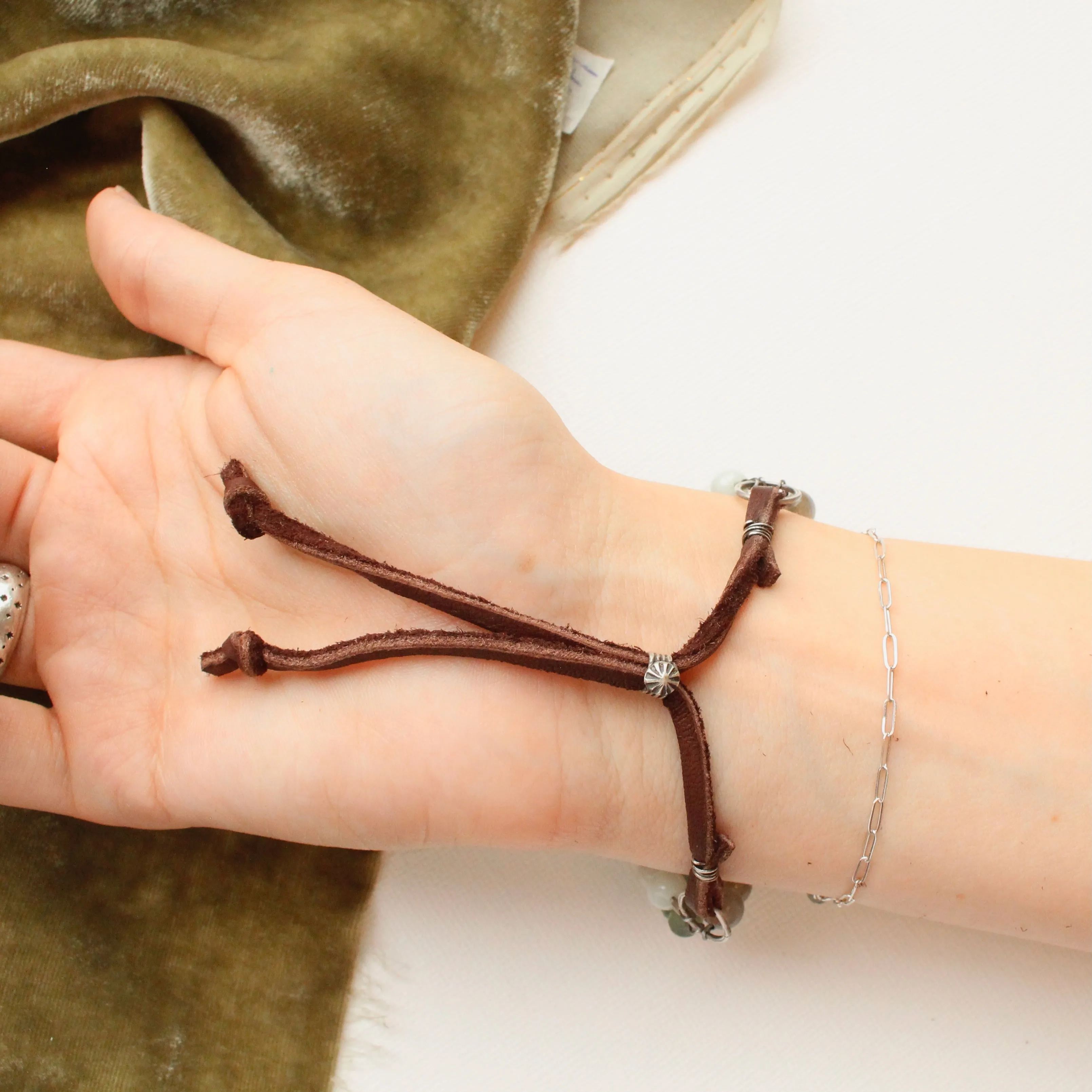 Oasis Draw String Leather Bracelet
