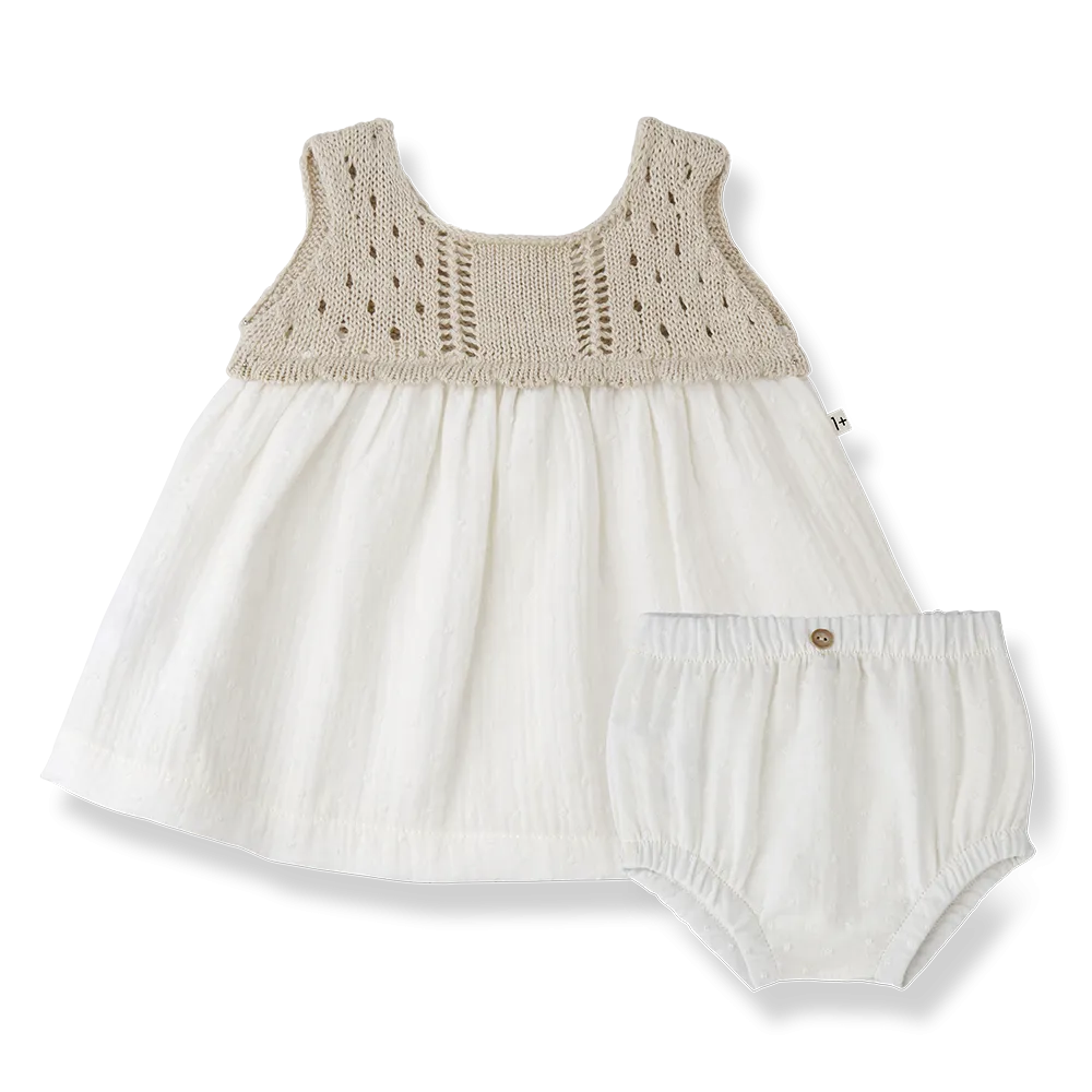One More In The Family- LOLA beige dress bloomer