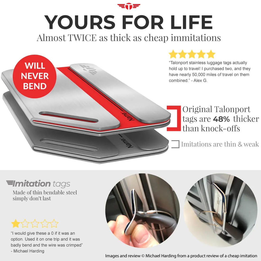 One Pack Metal Luggage Tag