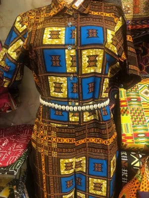 One Row African Cowrie Shell Belt