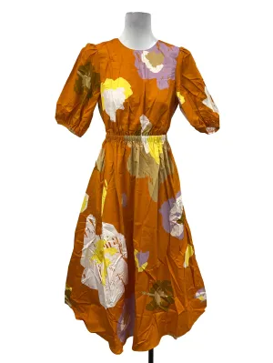 Orange Fieldnotes Cotton Midi Dress OSN