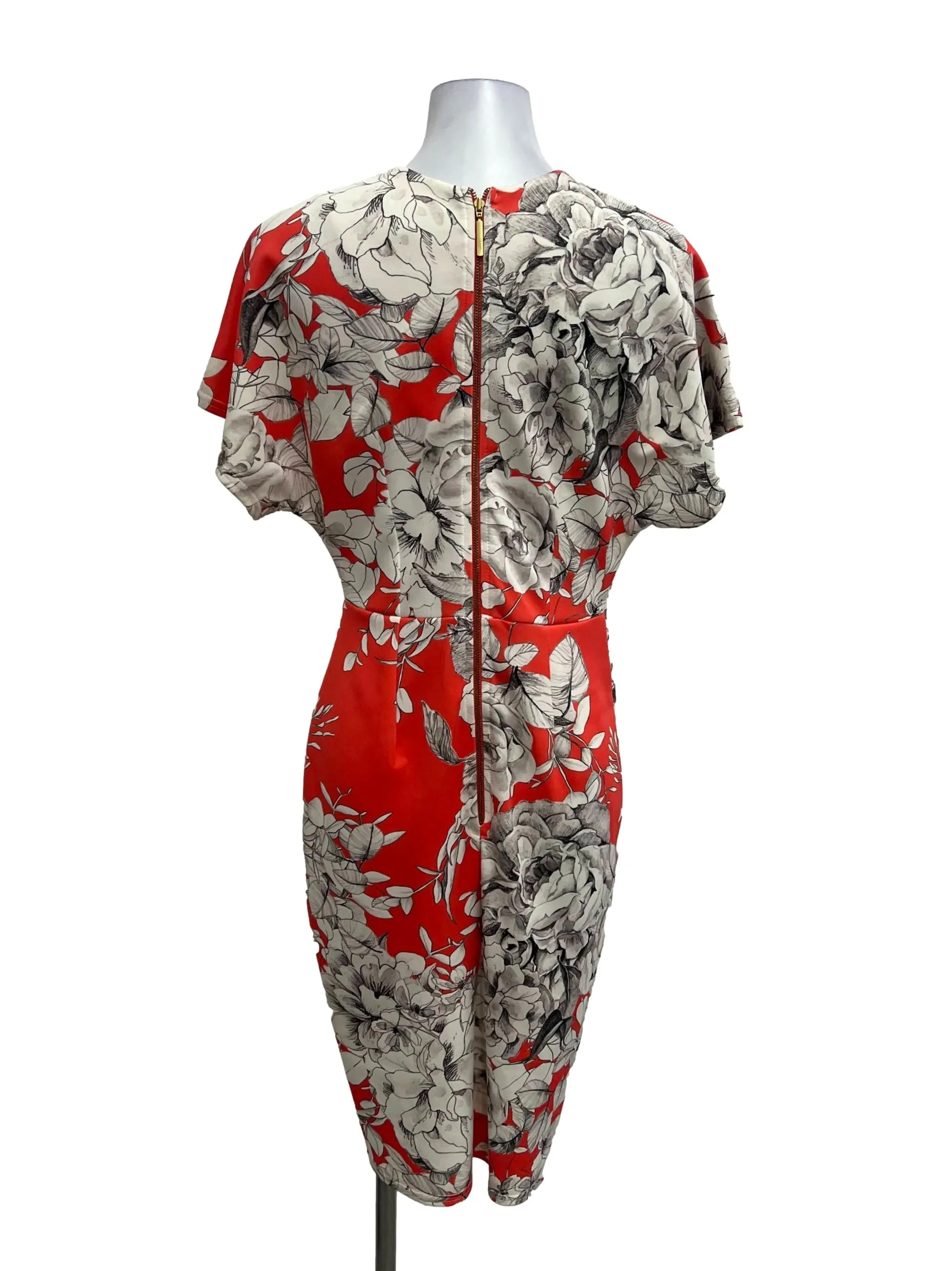 Orange Floral Dress