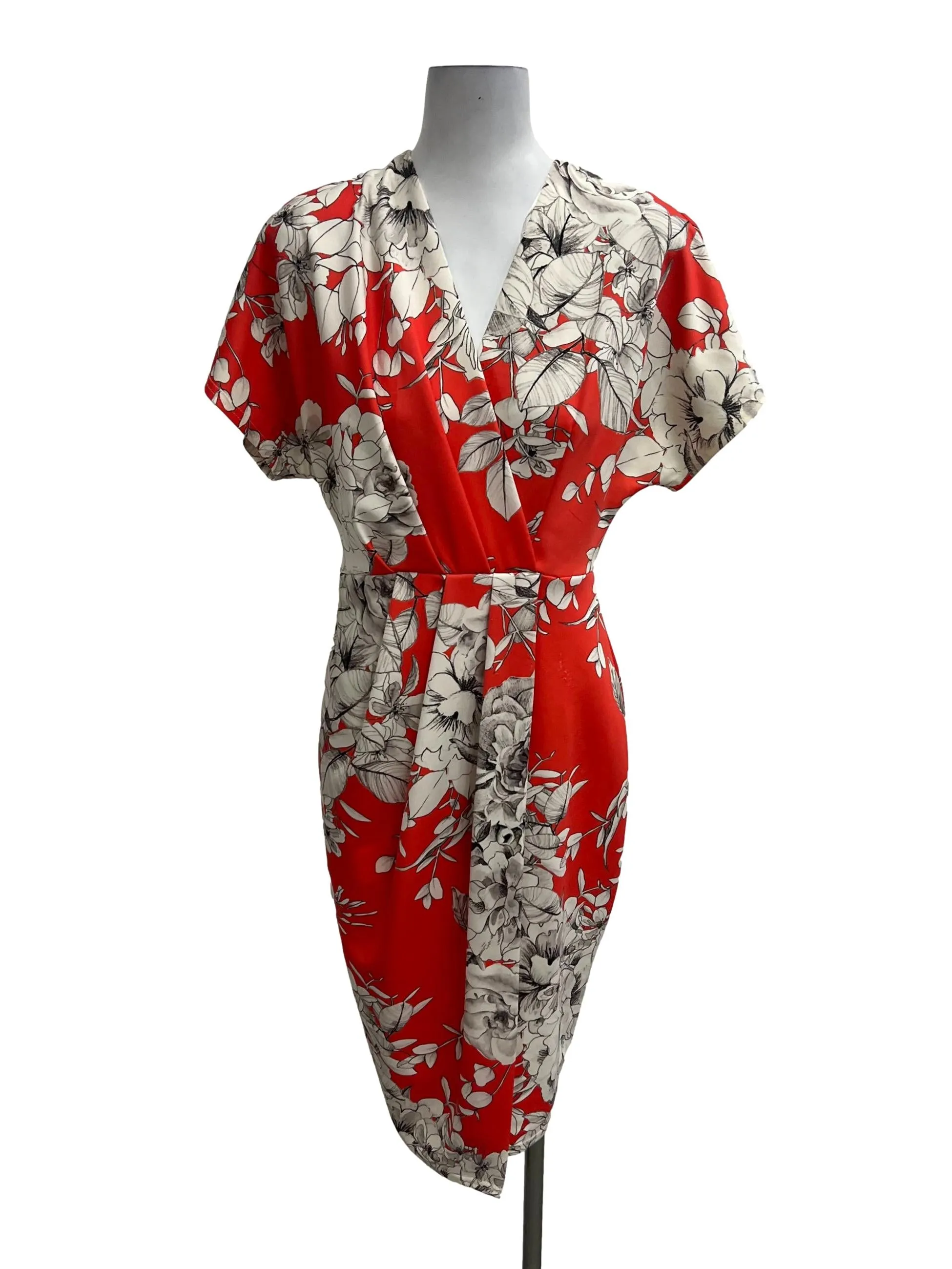 Orange Floral Dress