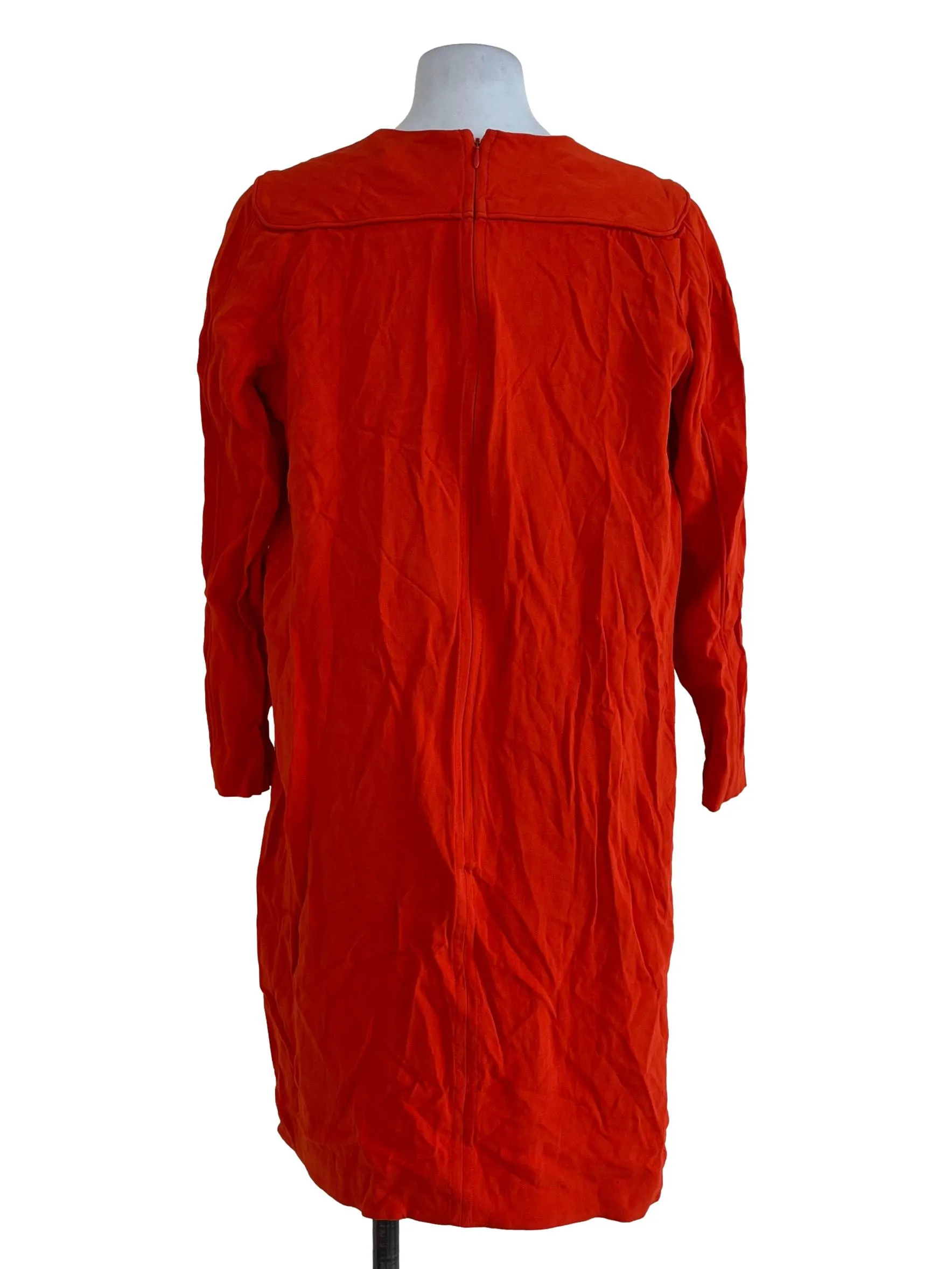 Orange Plain Dress