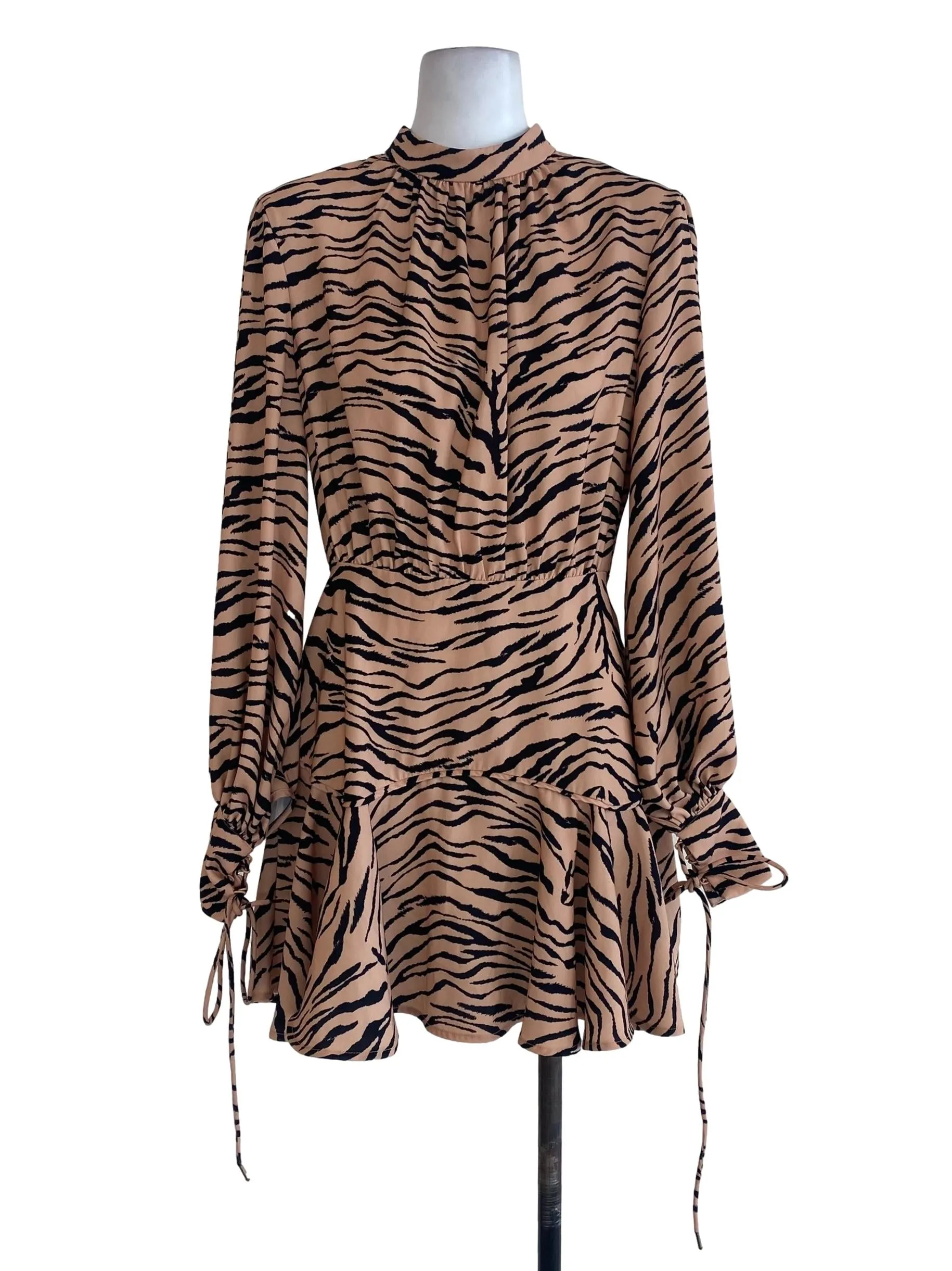 Orange Tiger Striped Dress
