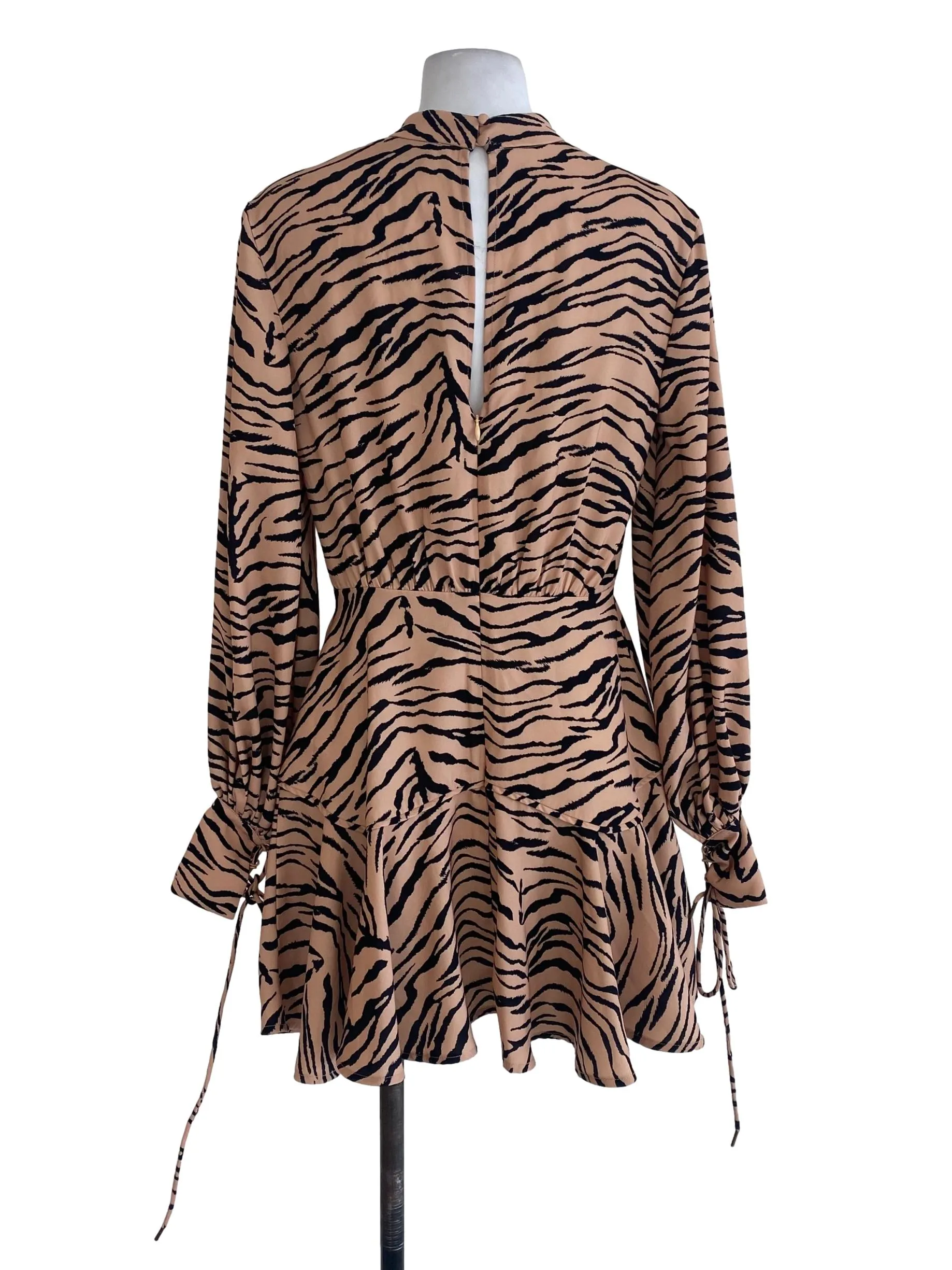 Orange Tiger Striped Dress