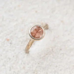 Oregon Sunstone Bezel-Set Cathedral Ring