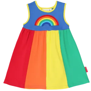 Organic Multi Stripe Pinafore Dress