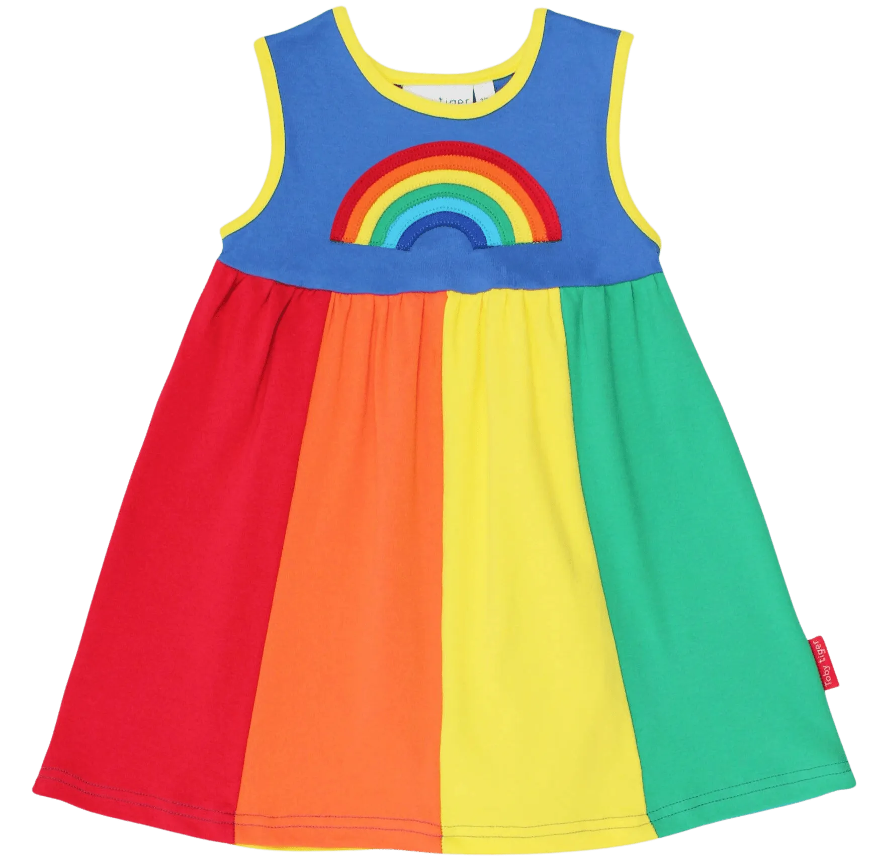 Organic Multi Stripe Pinafore Dress