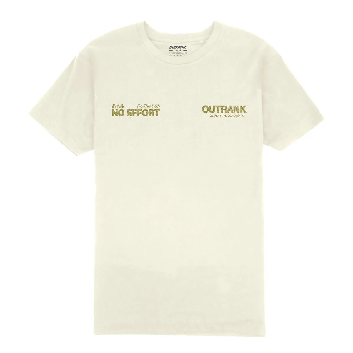 Outrank  Do This With No Effort Vintage White Tee