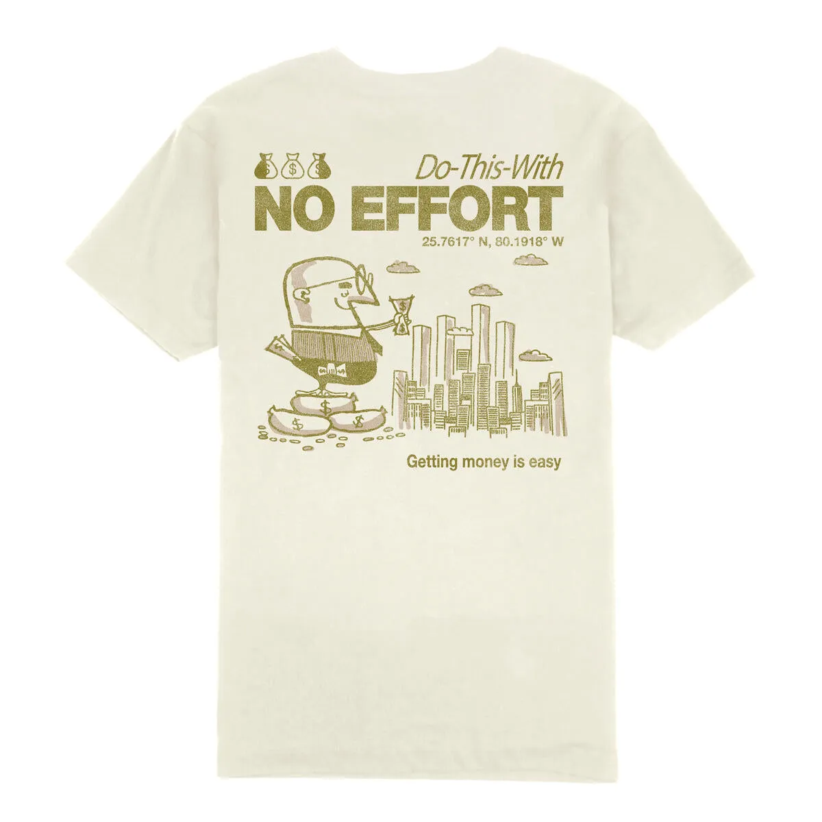 Outrank  Do This With No Effort Vintage White Tee