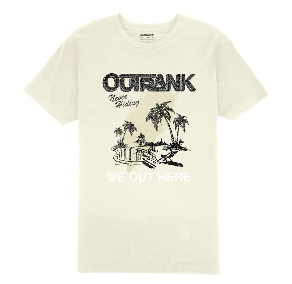 Outrank Never Hiding Vintage White Tee
