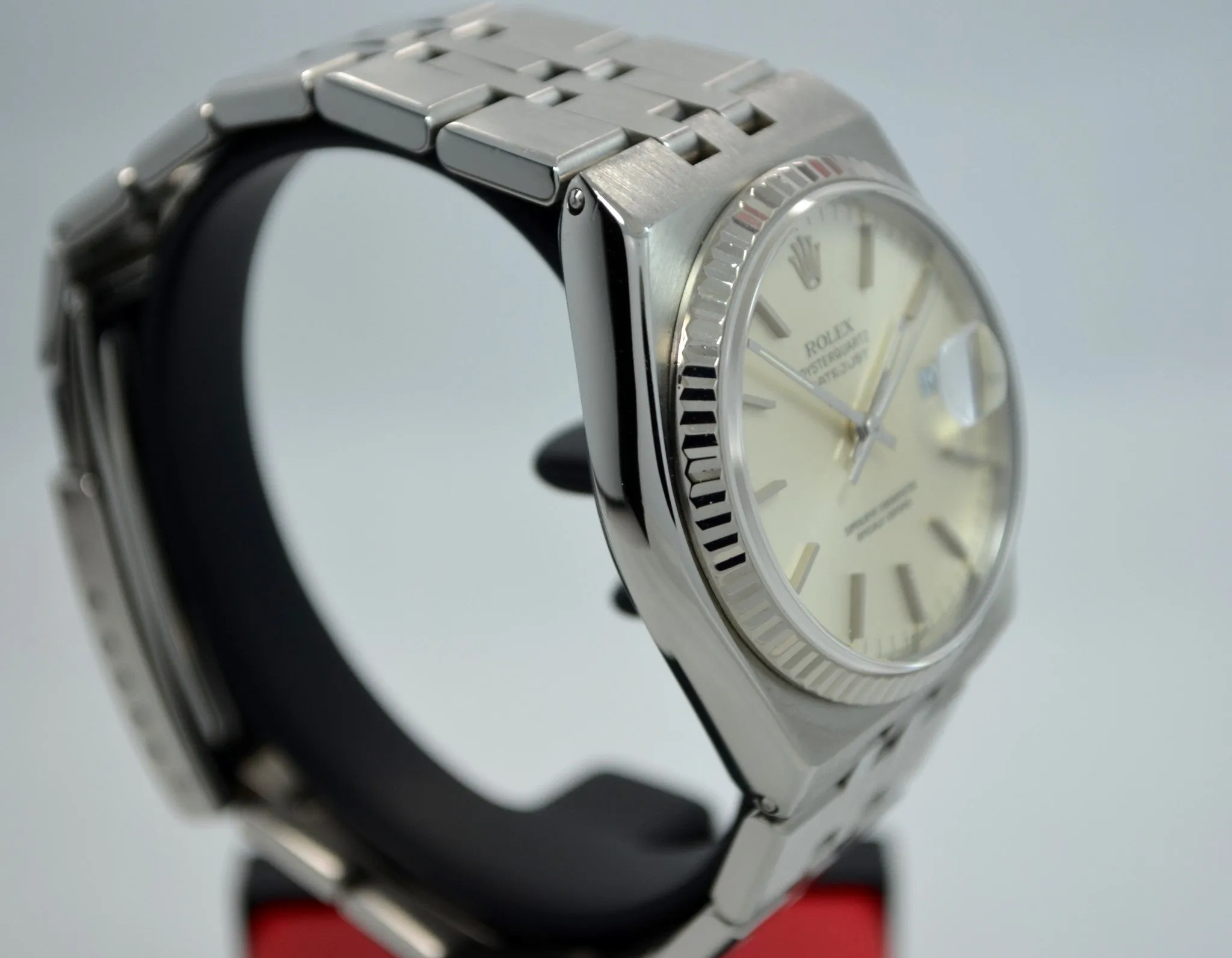 Oysterquartz 17014 Datejust Steel 18K Wristwatch 1985 Box Papers