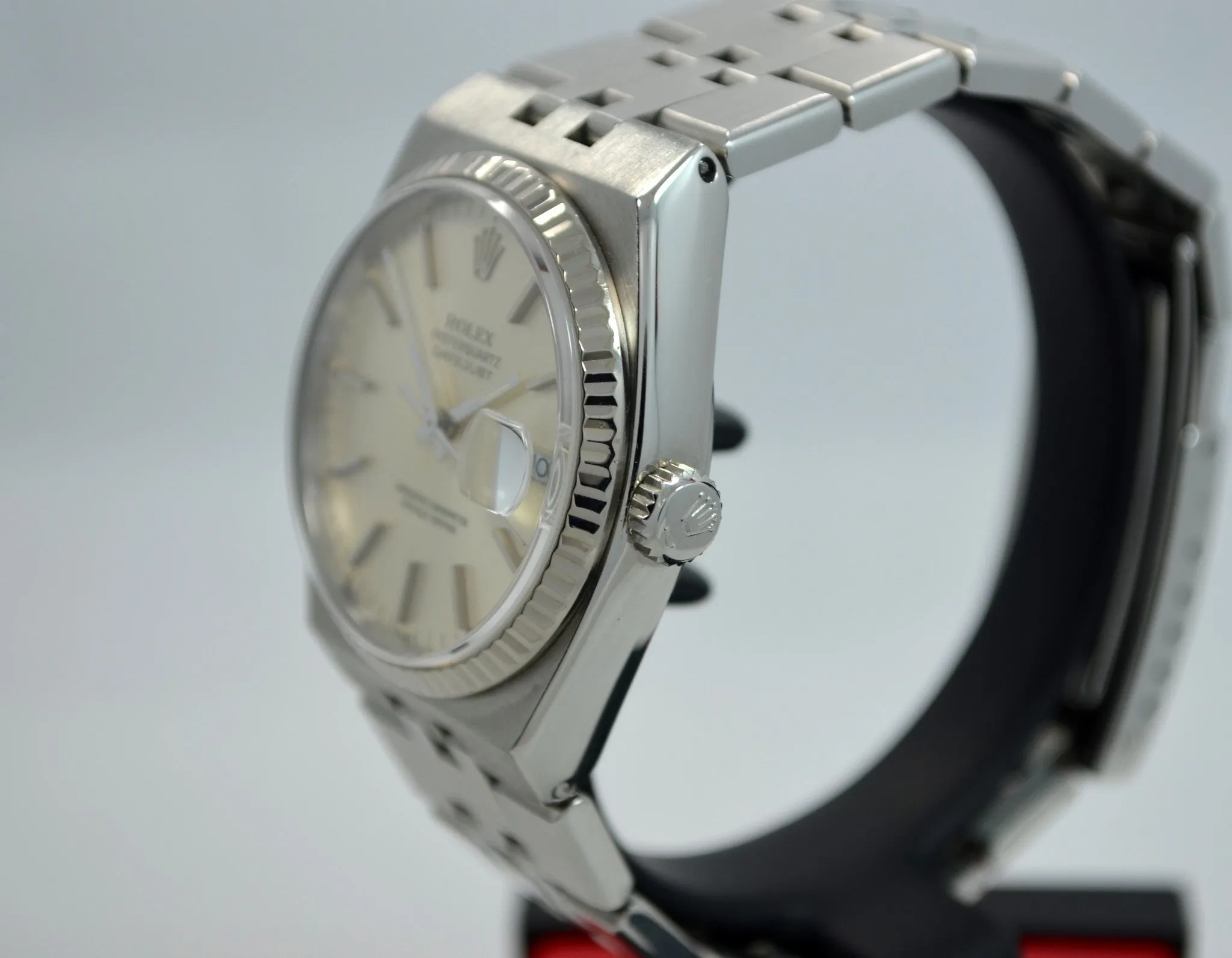 Oysterquartz 17014 Datejust Steel 18K Wristwatch 1985 Box Papers