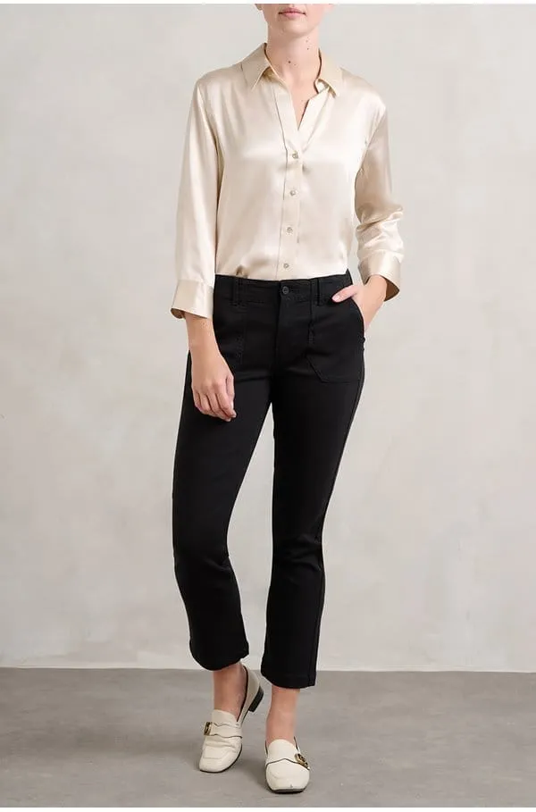 Paige Black mid-rise straight leg Mayslie Jeans UK W28