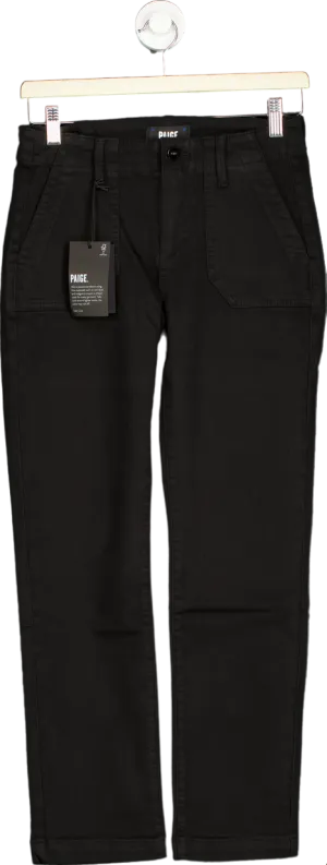 Paige Black mid-rise straight leg Mayslie Jeans UK W28