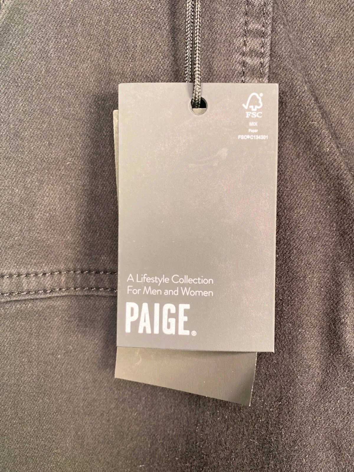 Paige Black mid-rise straight leg Mayslie Jeans UK W28