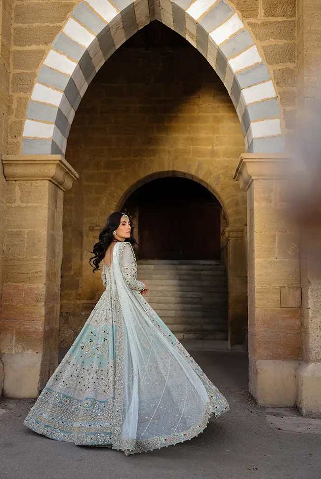 Pakistani Bridal Dress in Premium Gown Dupatta Style