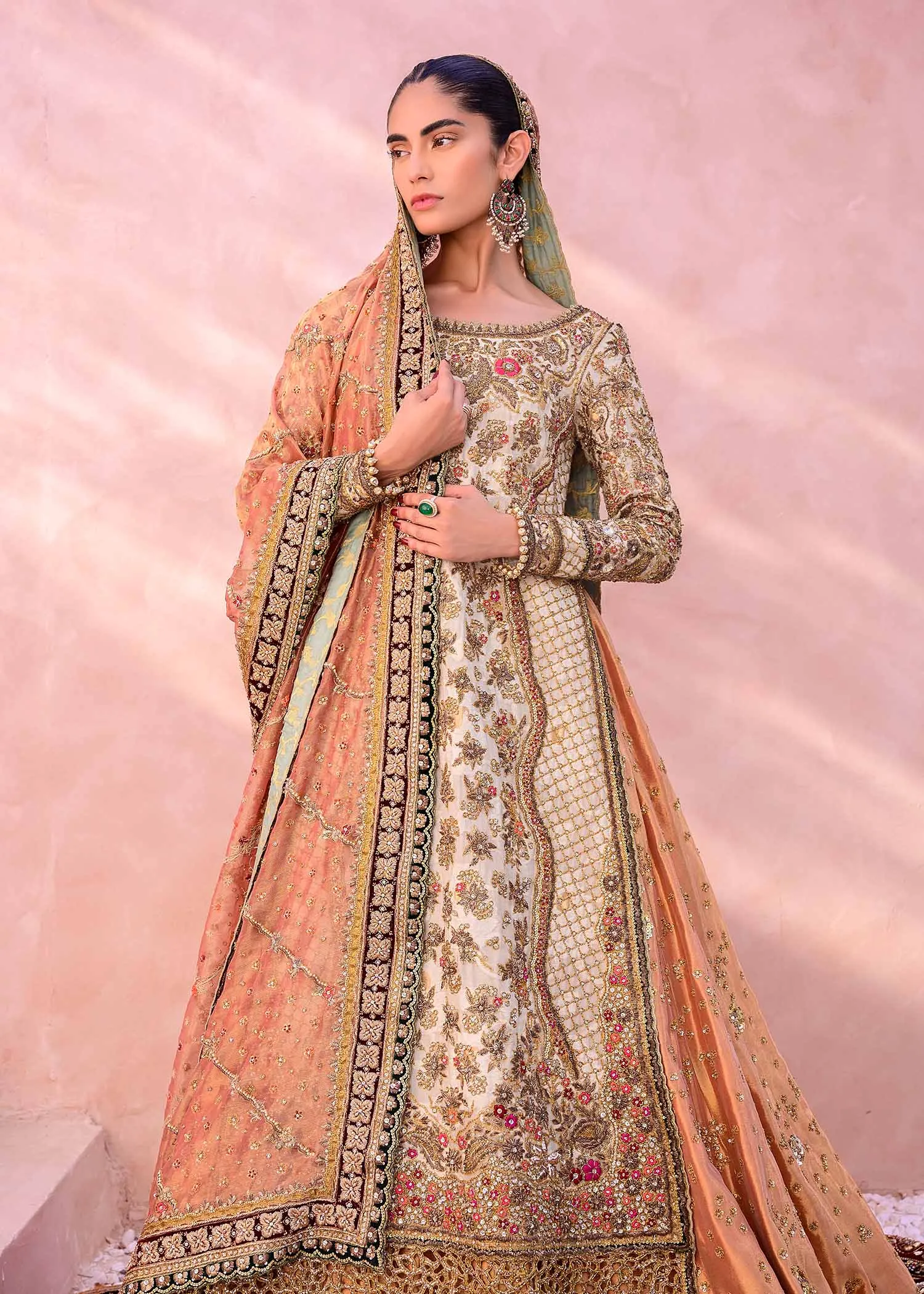 Pakistani Bridal Dress in Wedding Lehenga Kameez Style