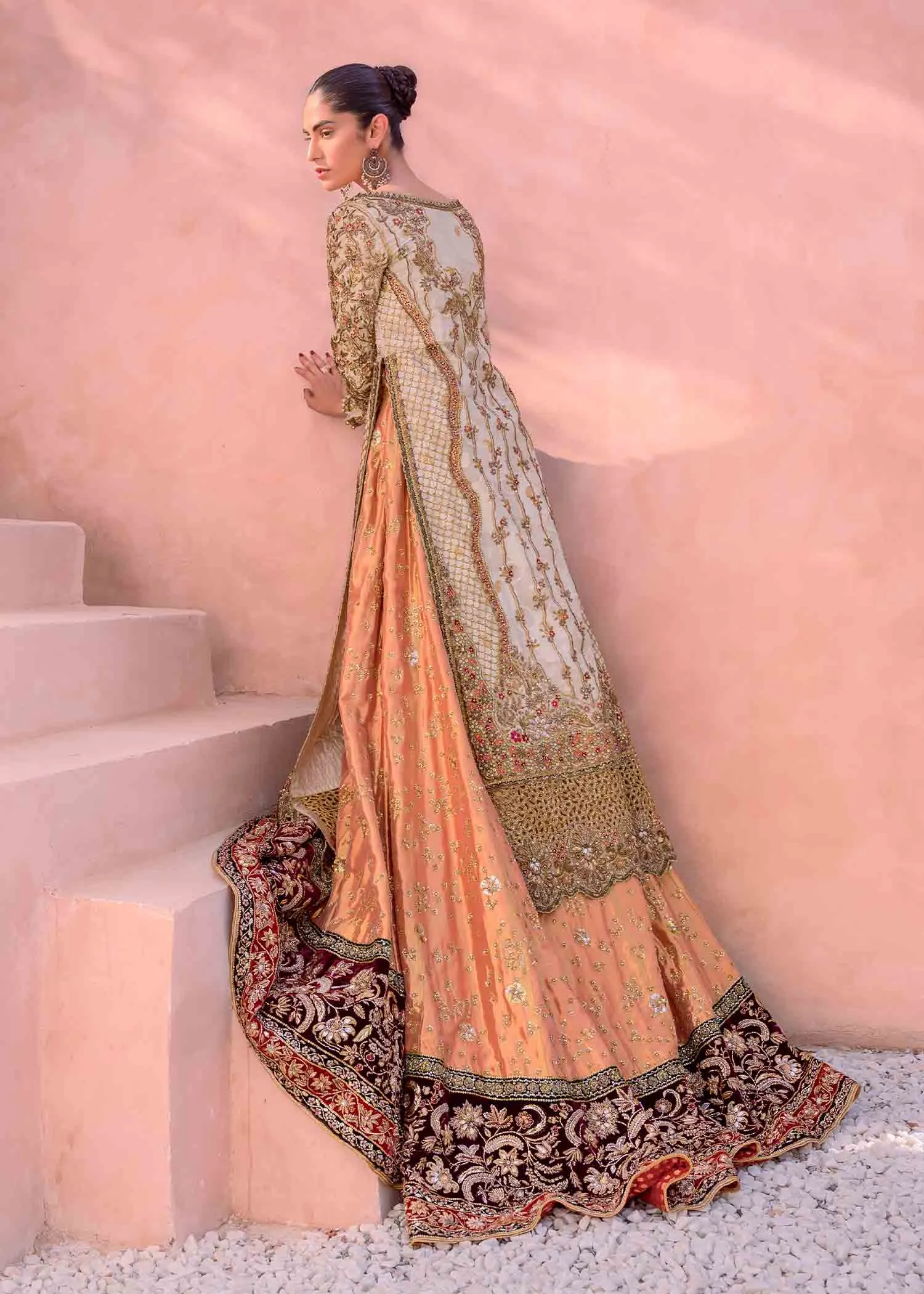 Pakistani Bridal Dress in Wedding Lehenga Kameez Style