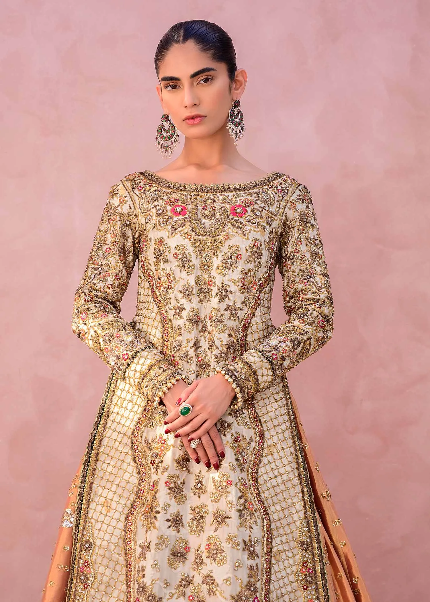 Pakistani Bridal Dress in Wedding Lehenga Kameez Style