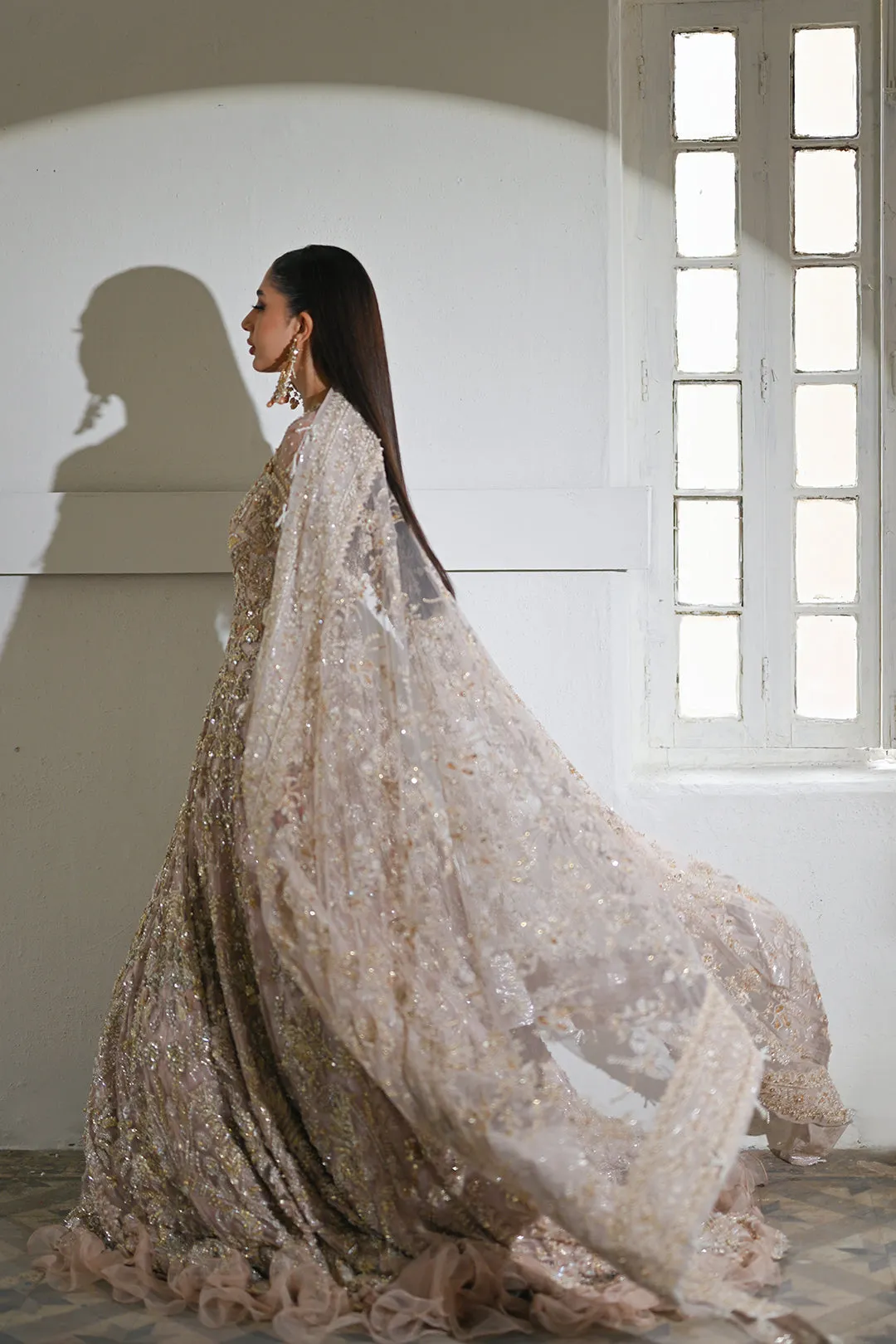 Pakistani Bridal Outfit in Premium Embellished Gown Style