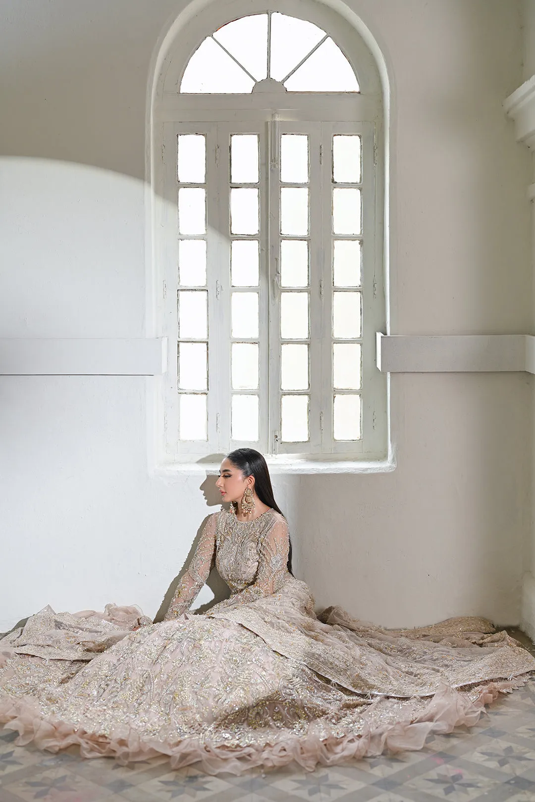 Pakistani Bridal Outfit in Premium Embellished Gown Style