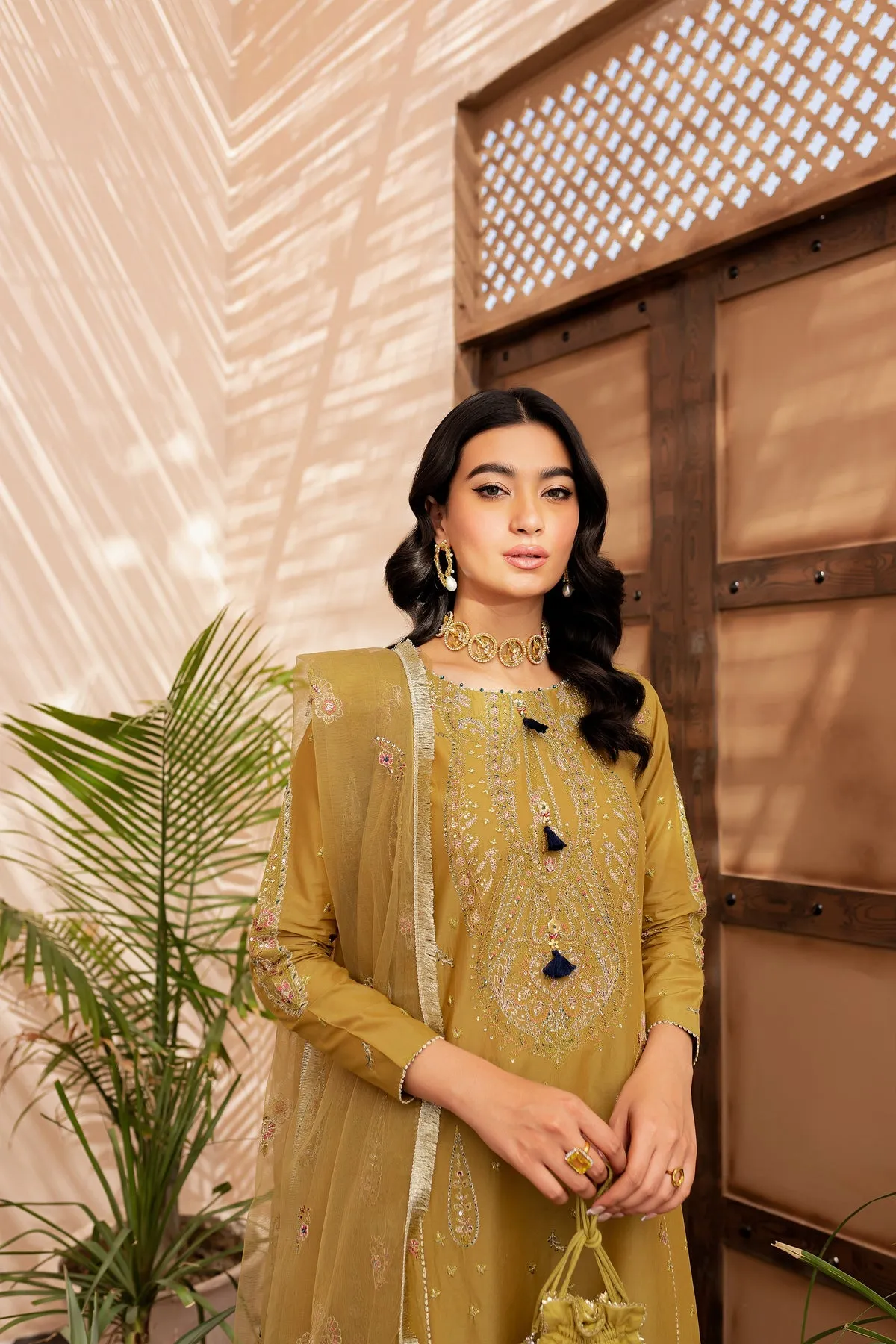 Pakistani Eid Dress in Premium Kameez Trouser Style