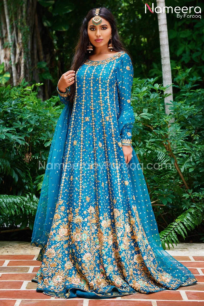 Pakistani Lehenga Choli Gown in Premium Net #BS573