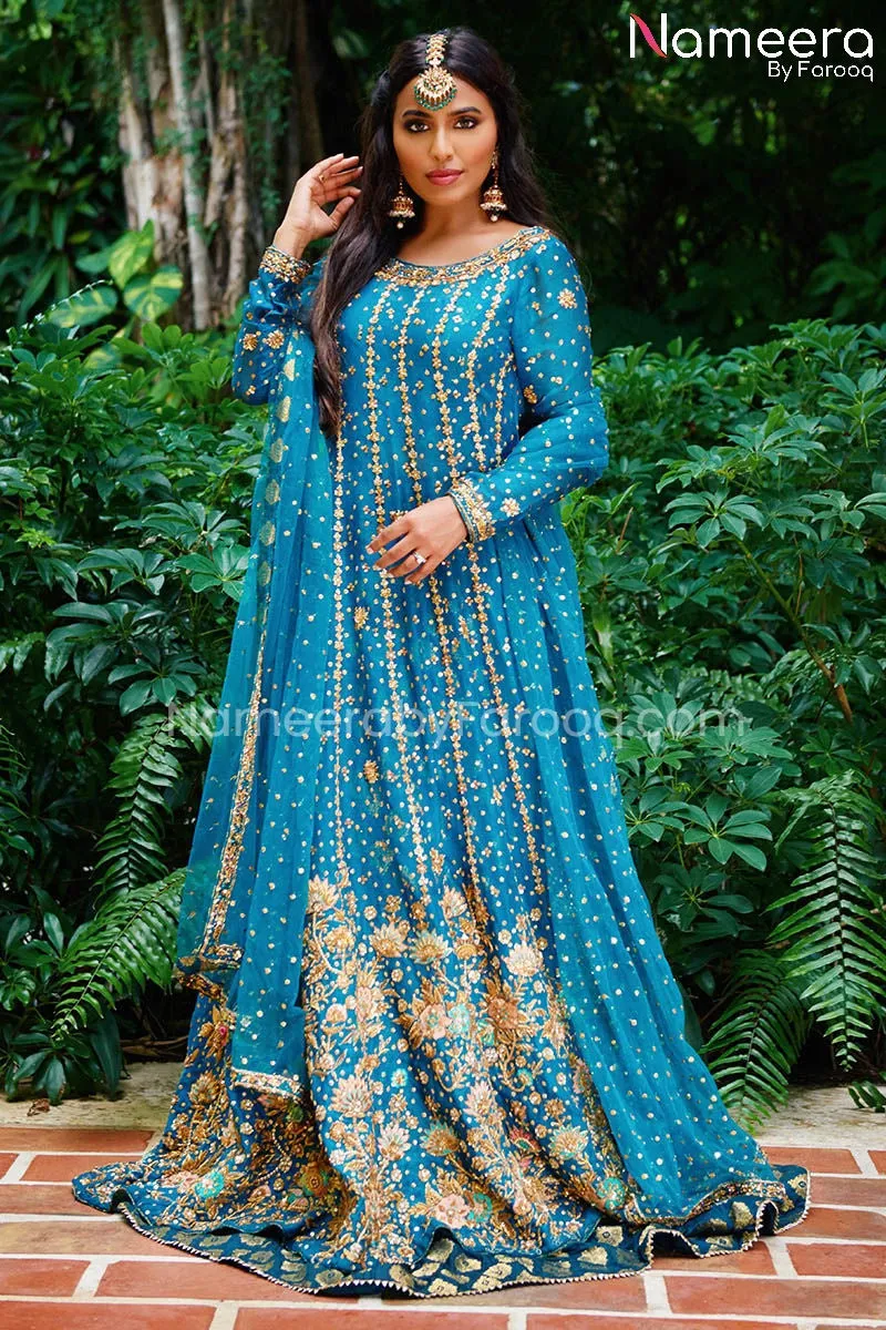 Pakistani Lehenga Choli Gown in Premium Net #BS573