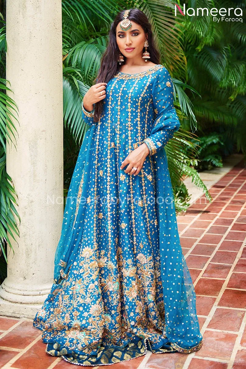 Pakistani Lehenga Choli Gown in Premium Net #BS573
