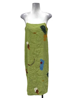 Pale Yellow Printed Spaghetti Strap Dress OSN