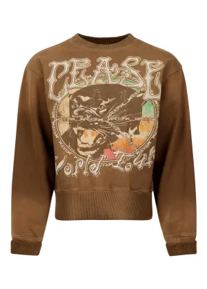 PANTHER WORLD TOUR CREWNECK (BROWN)