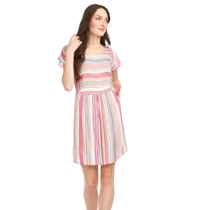 Papillon Multi-colored Stripe Dress