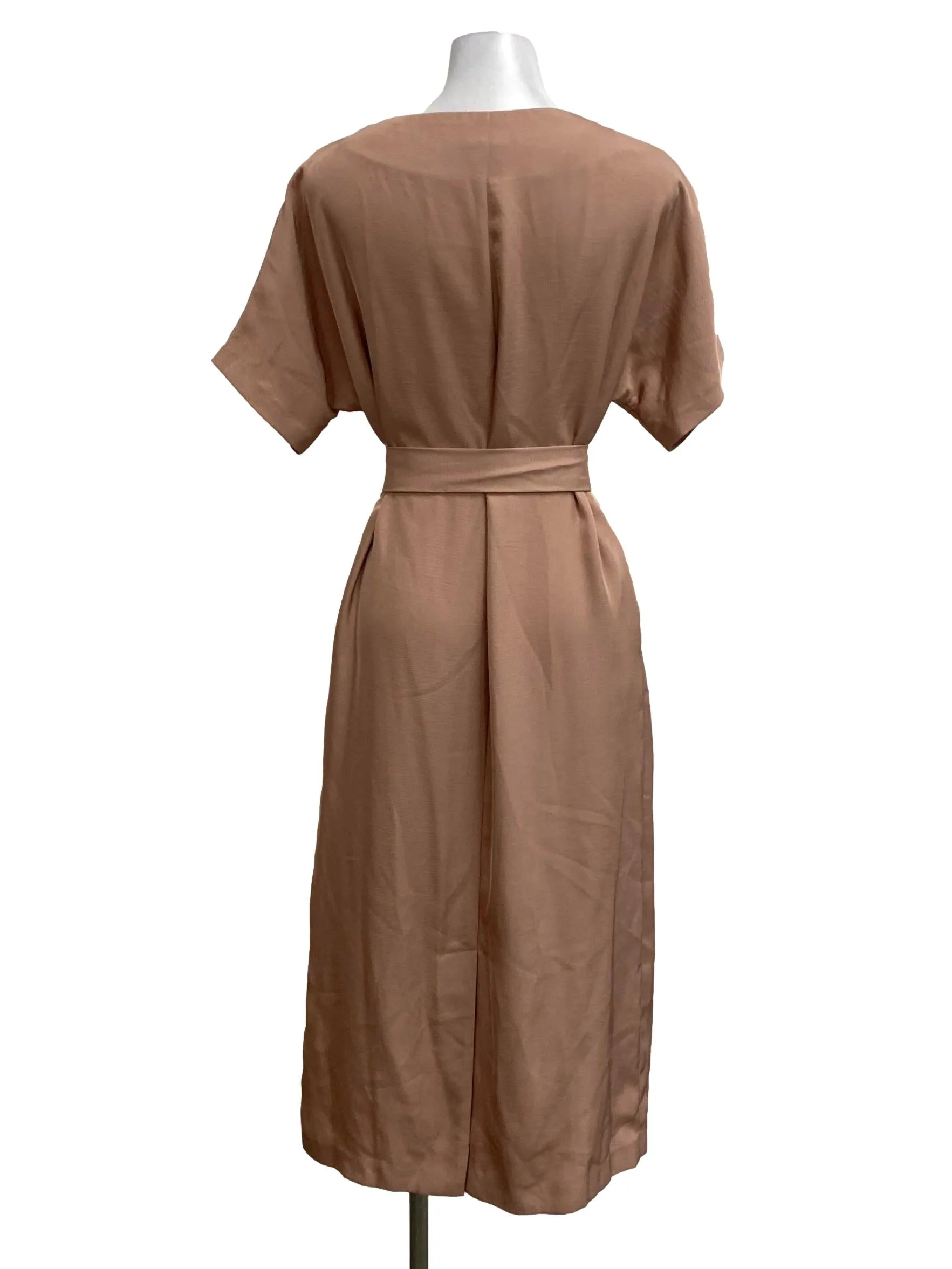 Peach Pink Round Neck Dress